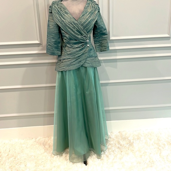 Seafoam Green Evening Gown by Alex Evenings NWT - Picture 1 of 10
